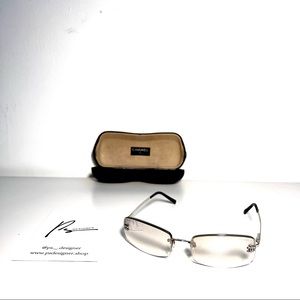 Grey Rimless Chanel sunglasses